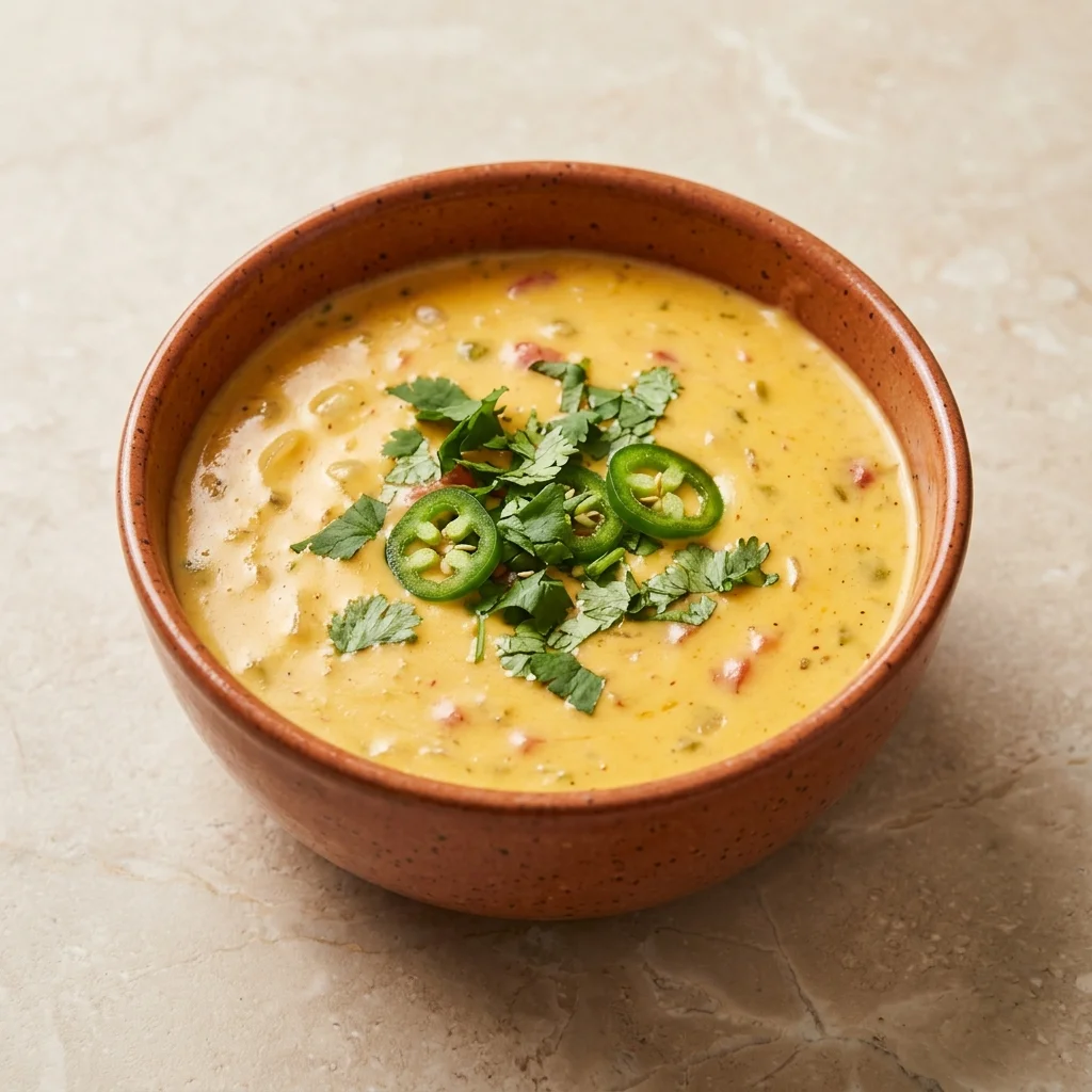 Tex-Mex Queso Dip with Tortilla Chips
