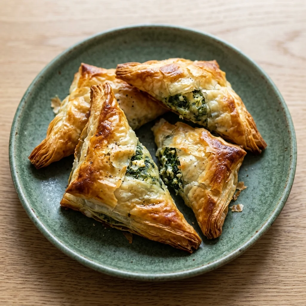 Spanakopita (Spinach Phyllo Triangles)