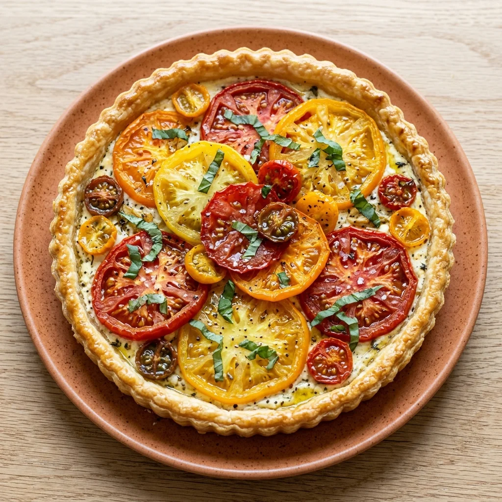 Tomato Tart with Goat Cheese and Basil