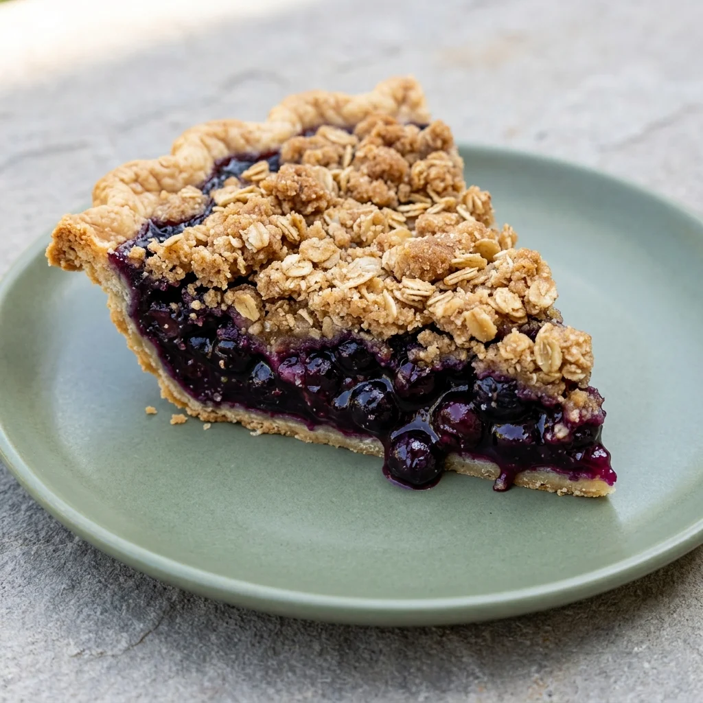 Blueberry Pie with Streusel Top