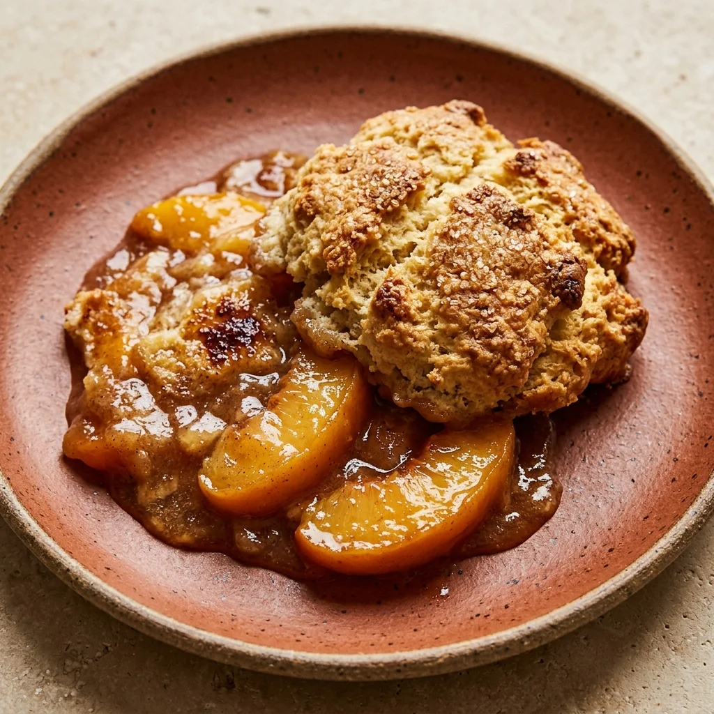 Peach Cobbler with Buttermilk Biscuits