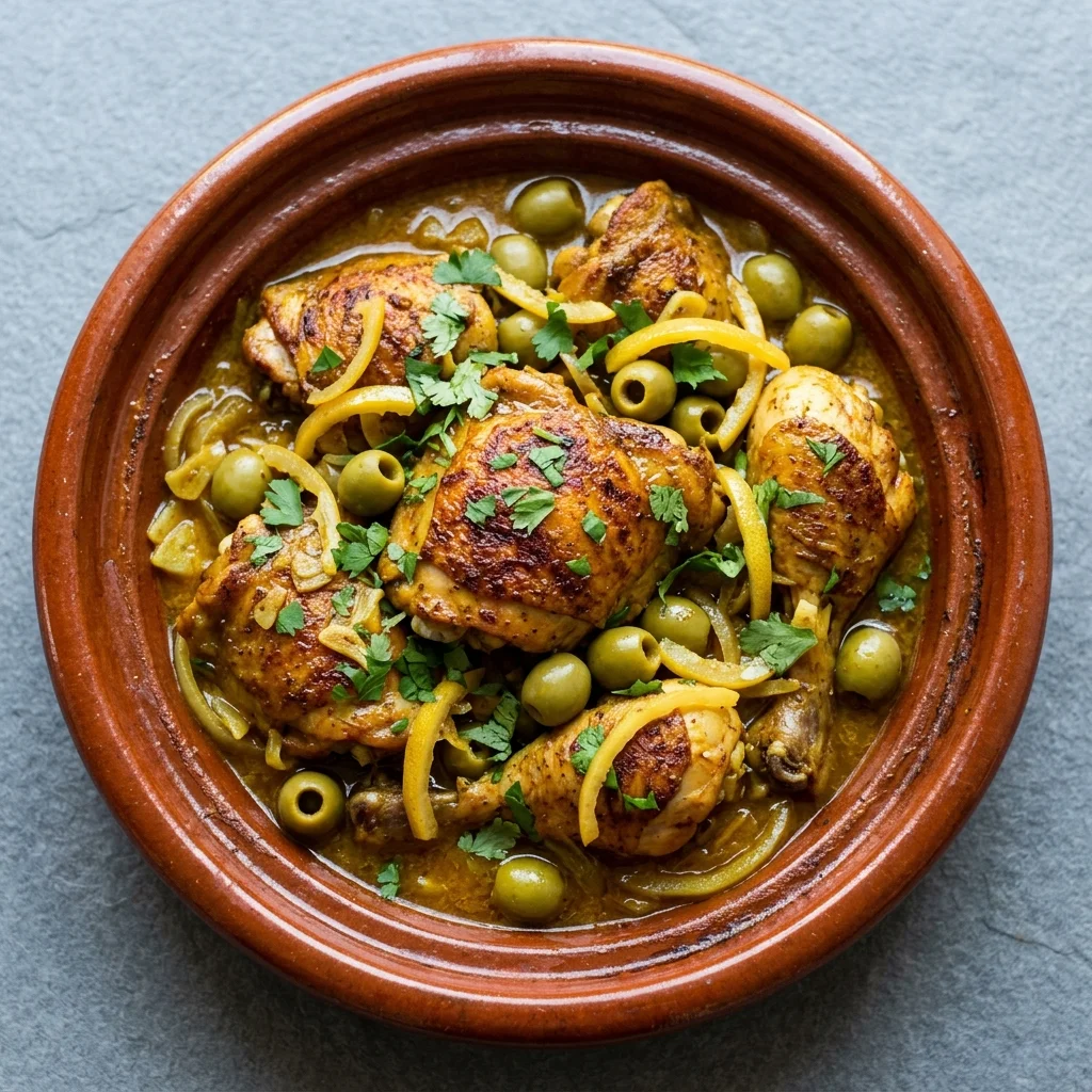 Chicken Tagine with Preserved Lemon and Olives