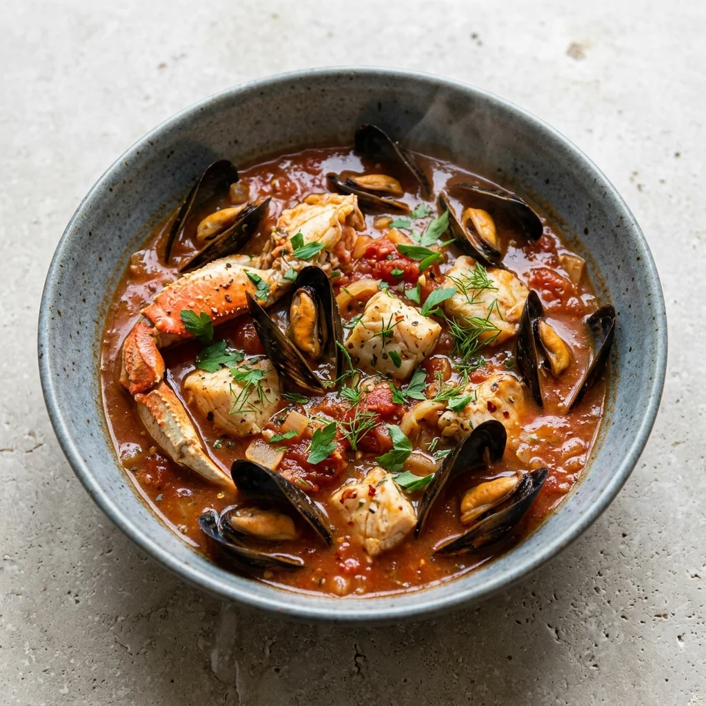 Cioppino with Crab and Mussels