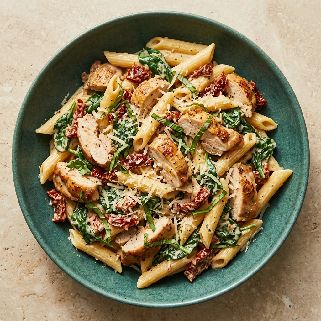 One-Pot Creamy Tuscan Chicken Pasta