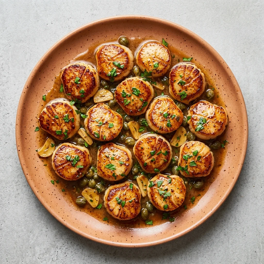Pan-Seared Scallops with Brown Butter Capers