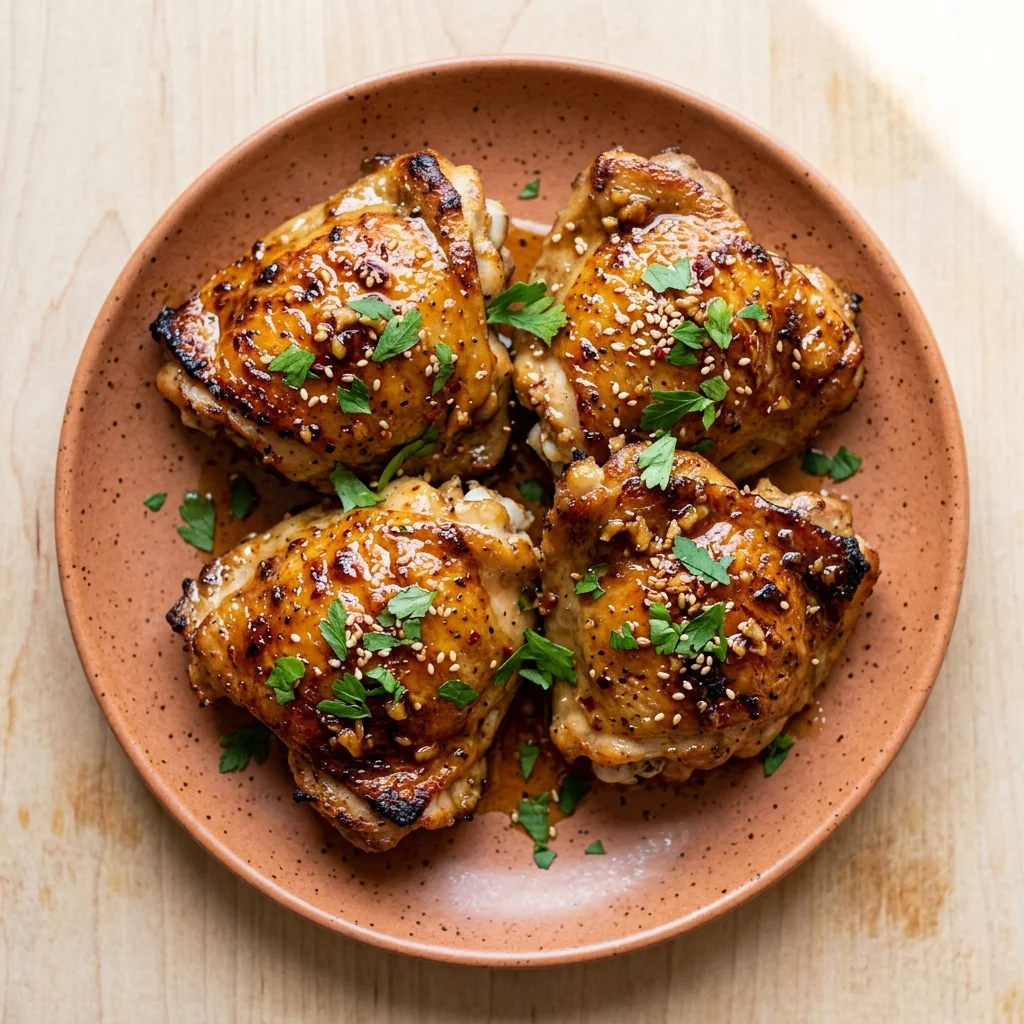 Sheet Pan Honey Garlic Chicken Thighs