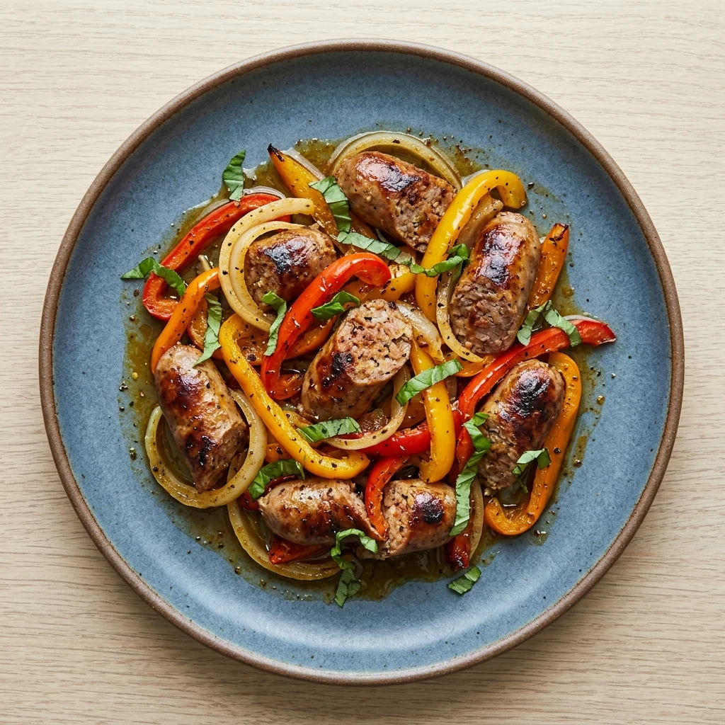 Sheet Pan Sausage and Peppers