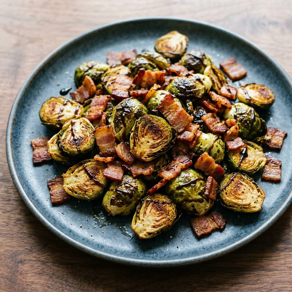 Sheet Pan Brussels Sprouts and Bacon