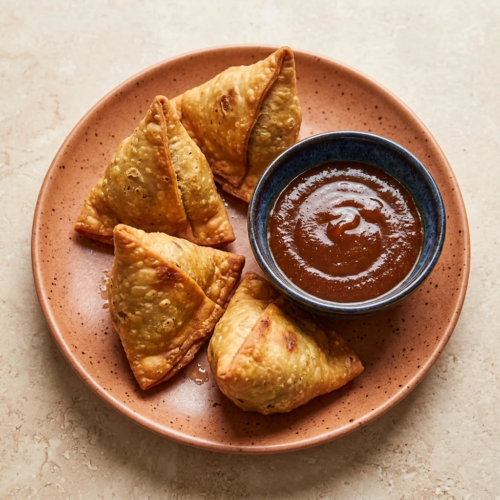 Potato Samosas with Tamarind Chutney