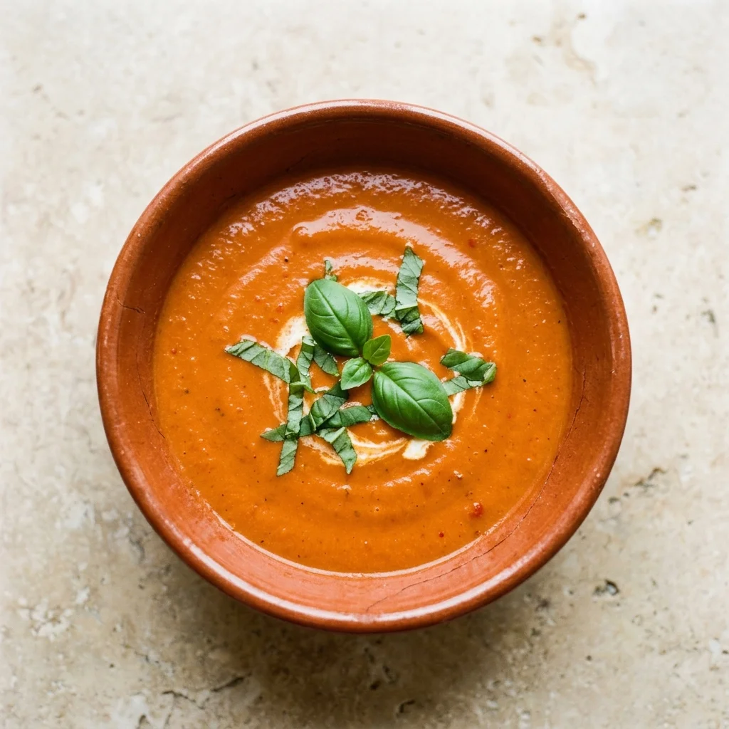 Cream of Tomato Soup with Basil