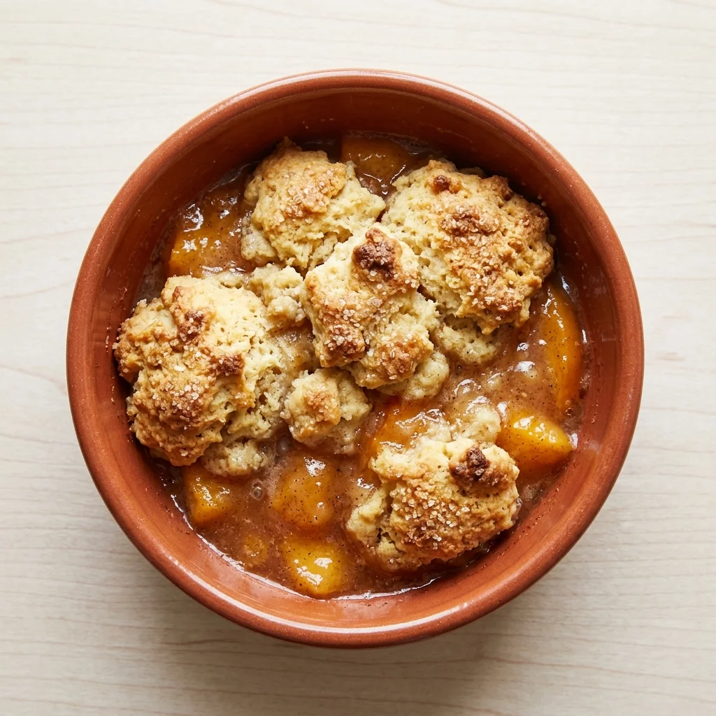 Gluten Free Peach Cobbler with Biscuit Topping
