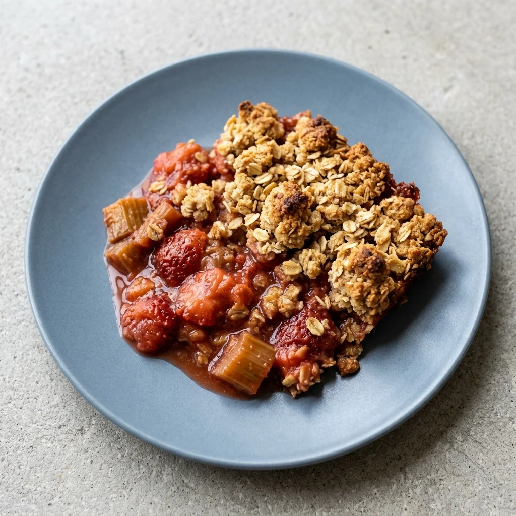 Gluten Free Strawberry Rhubarb Crisp
