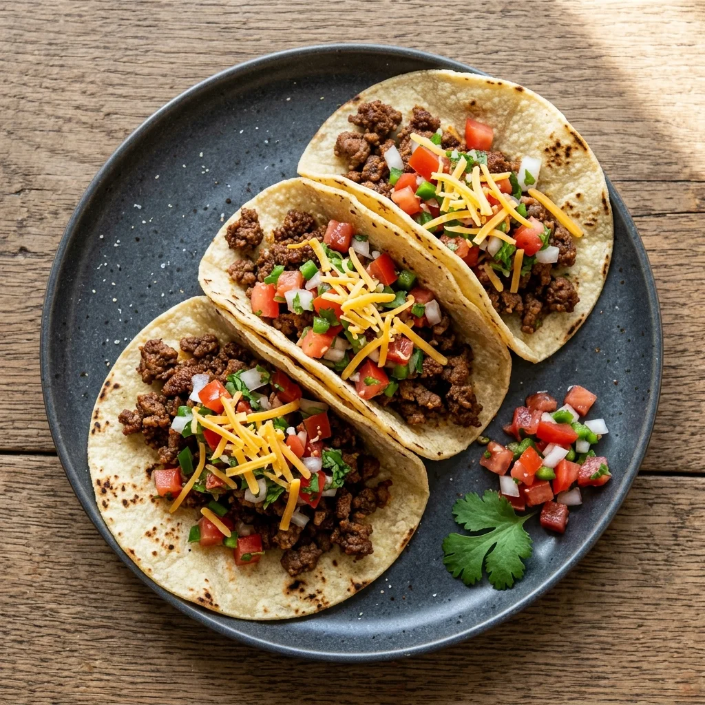 Gluten Free Beef Tacos with Pico de Gallo