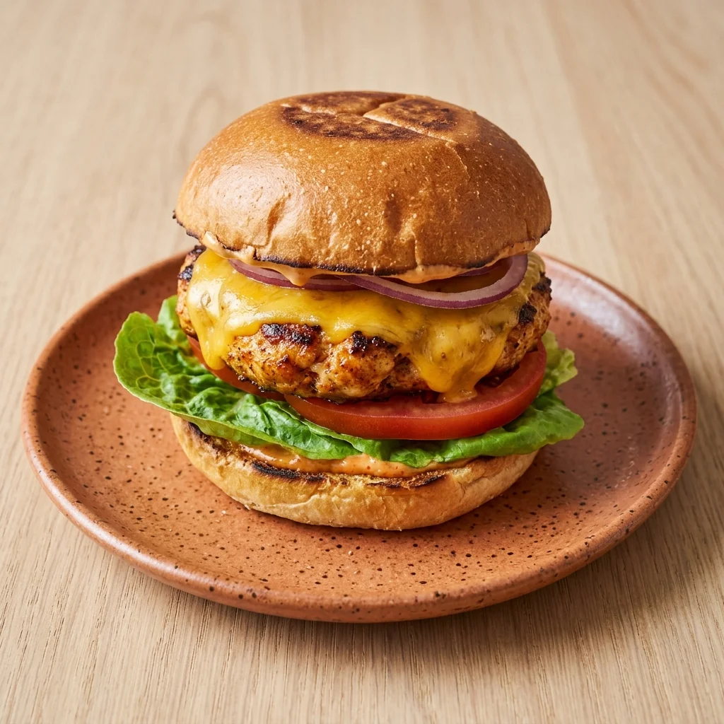 Gluten Free Cheddar Chicken Burger