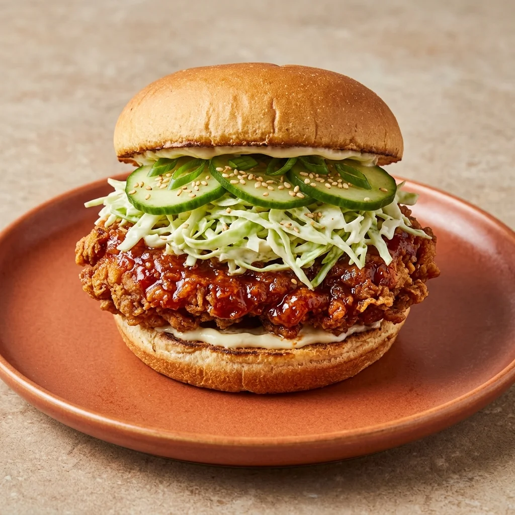 Gluten Free Crispy Korean Fried Chicken Sandwich