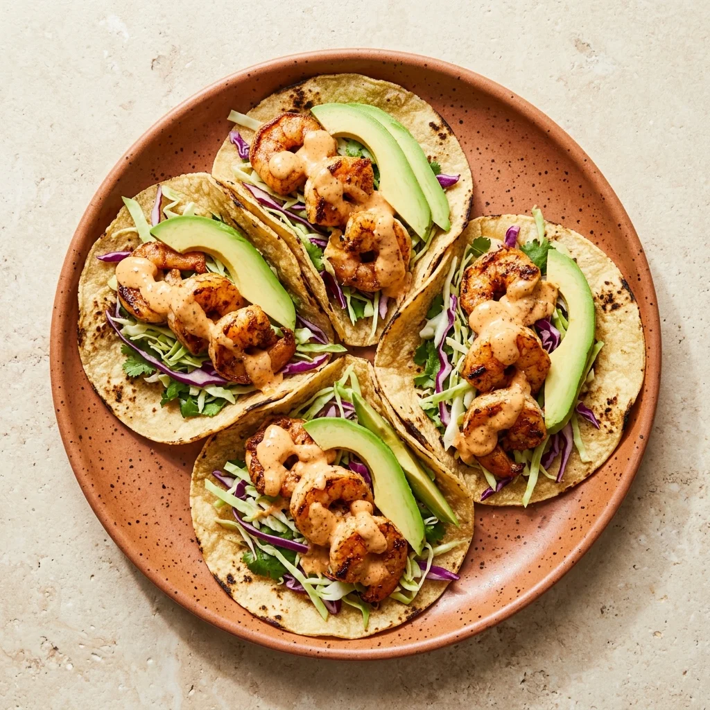 Gluten Free Grilled Shrimp Tacos with Cabbage Slaw