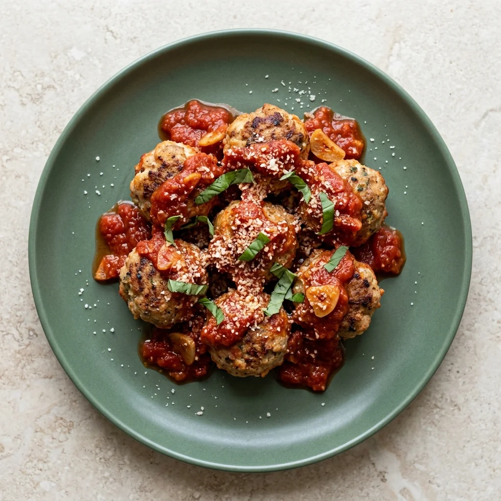 Gluten Free Ground Turkey Meatballs with Marinara