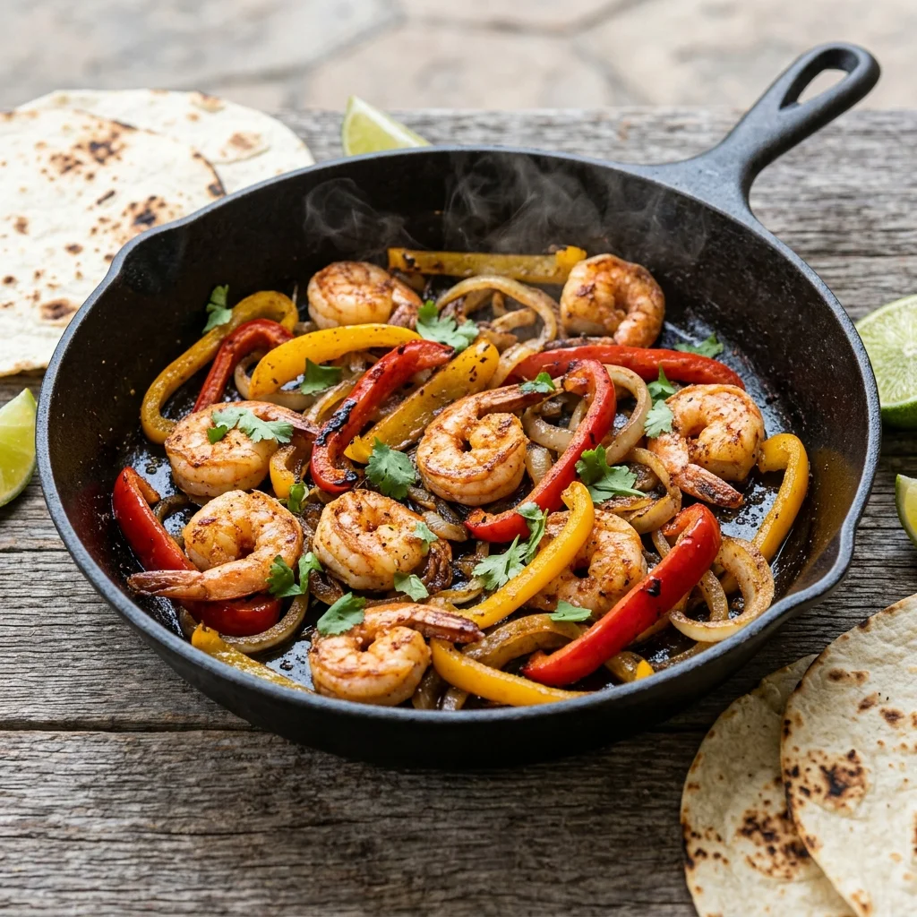 Gluten Free Sizzling Shrimp Fajitas