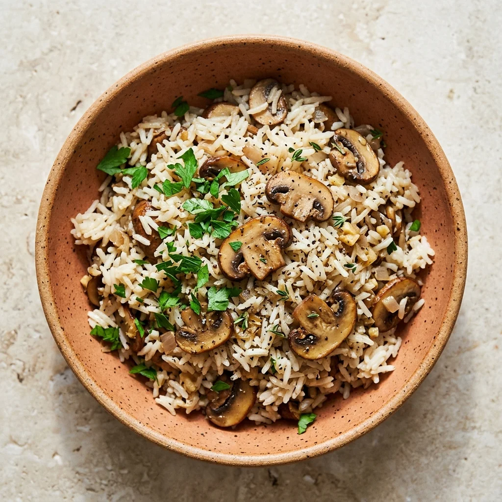 Gluten Free Mushroom Rice Pilaf