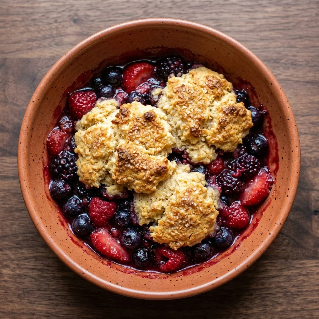 Dairy Free Mixed Berry Cobbler