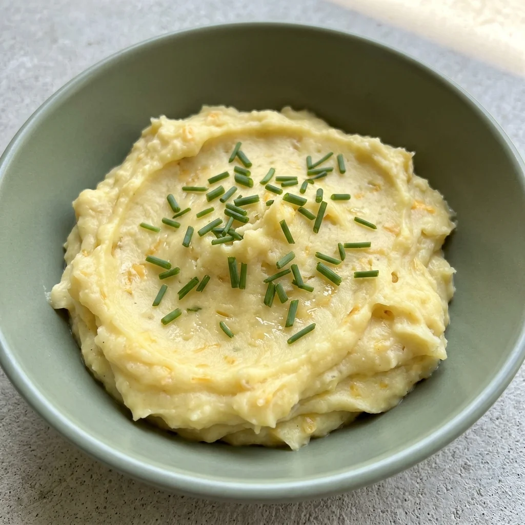 Dairy Free Cheesy Garlic Mashed Potatoes
