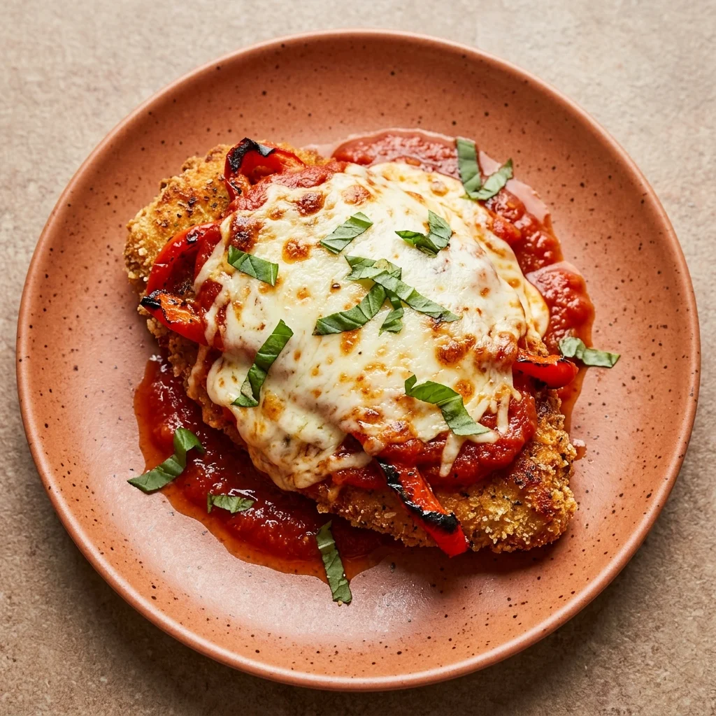 Chicken Parmesan with Roasted Peppers