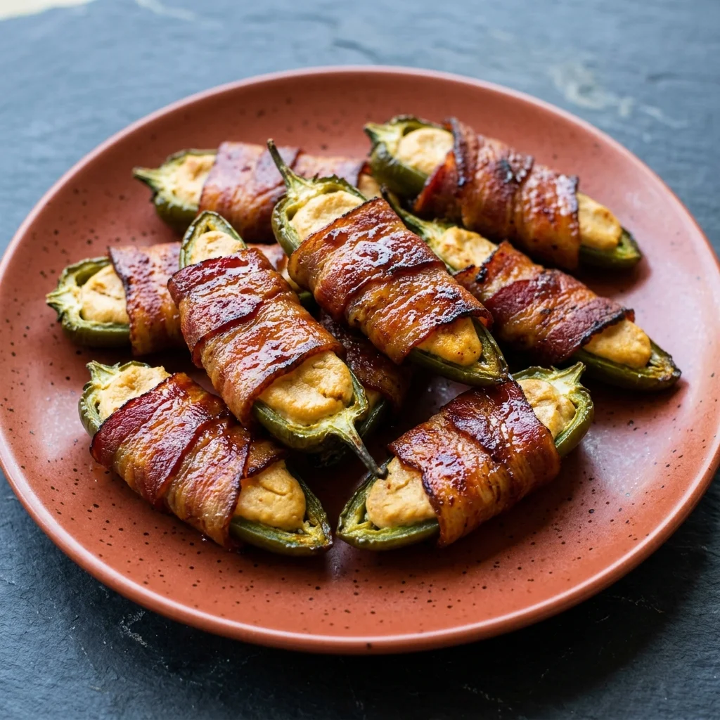 Vegan Bacon-Wrapped Jalapeño Poppers