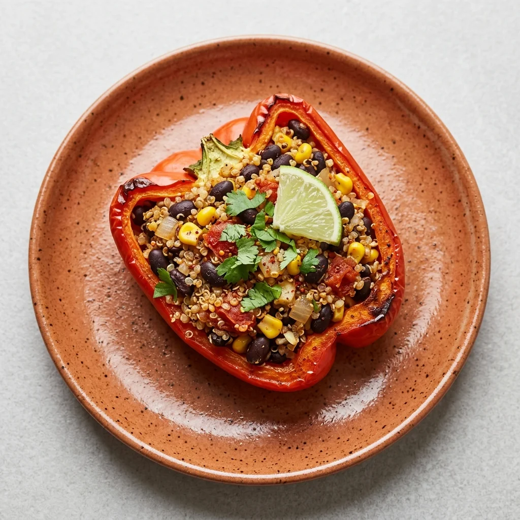 Vegan Stuffed Bell Pepper Boats