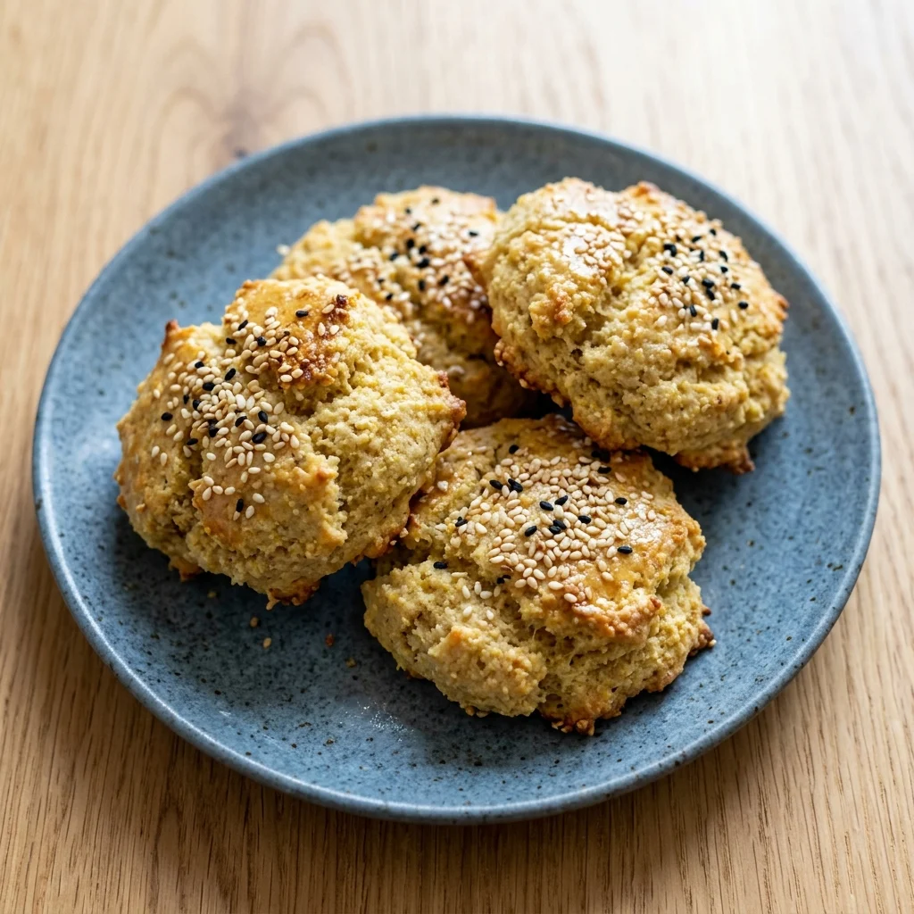 Vegan Cornmeal Biscuits with Sesame Seeds