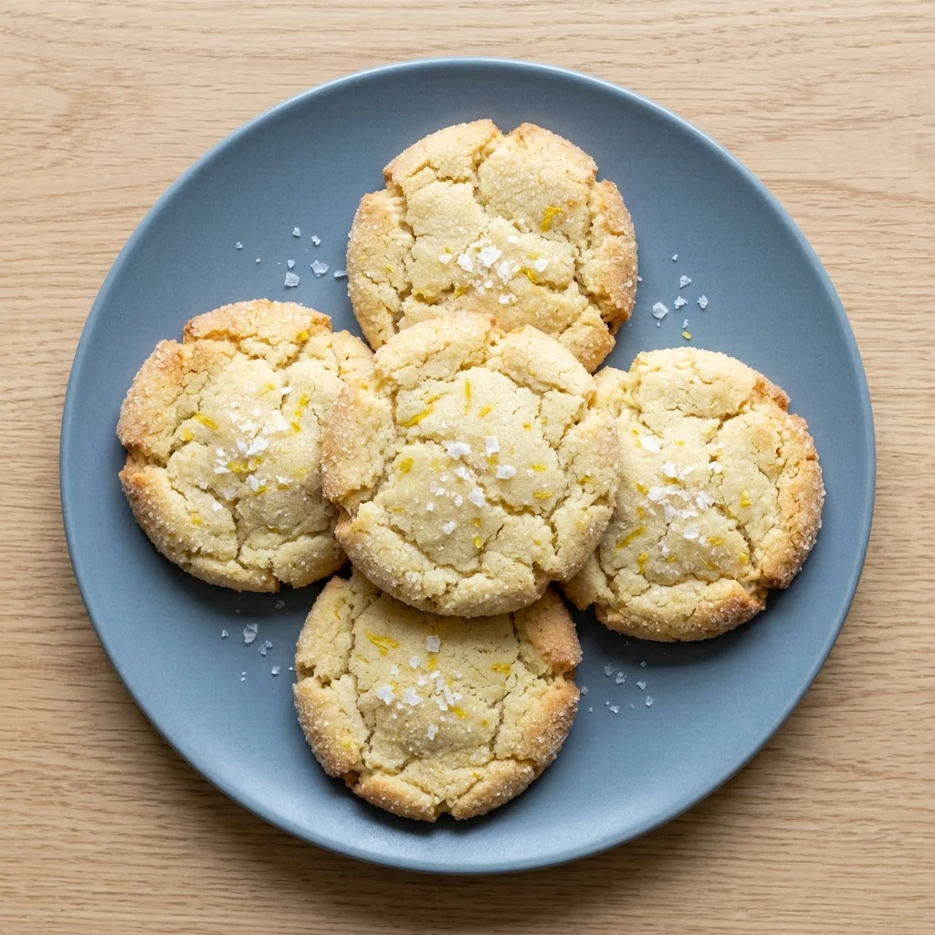 Vegan Lemon Sugar Cookies with Flaky Sea Salt