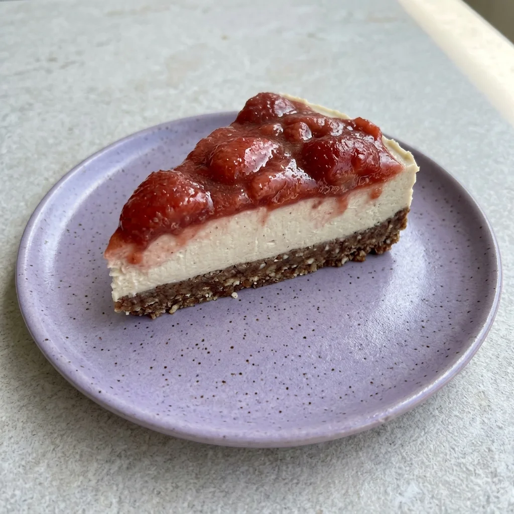 Vegan Strawberry Cream Cheese Cake