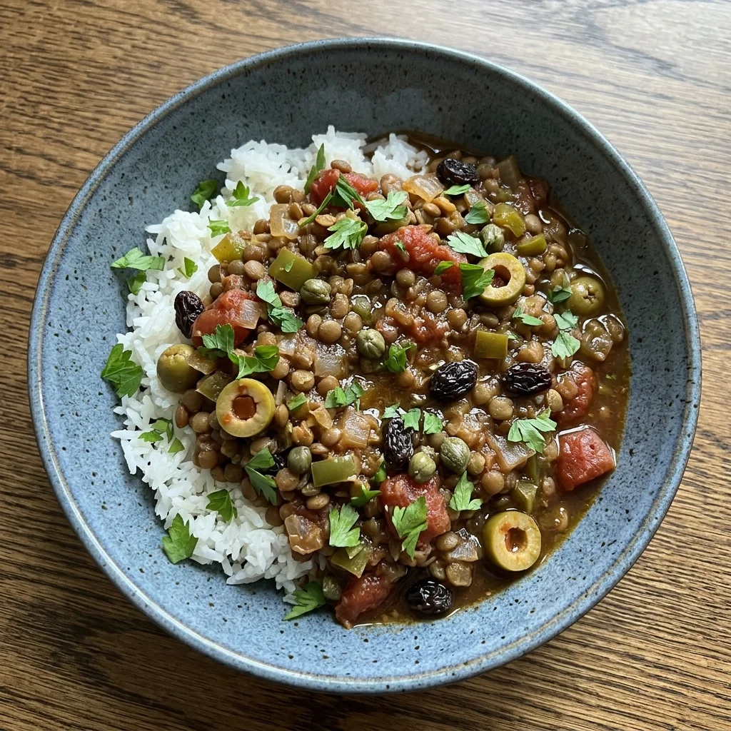 Vegan Lentil Cuban Picadillo