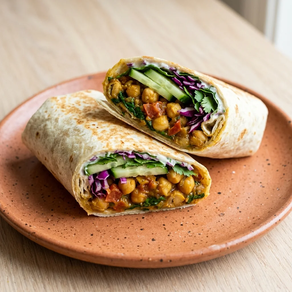 Vegan Chickpea Curry Wrap