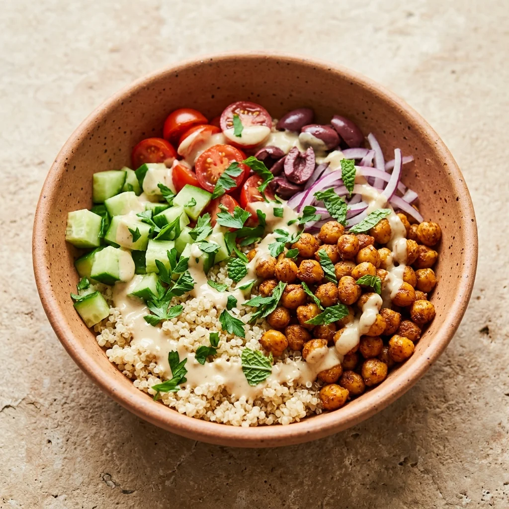 Vegan Mediterranean Quinoa Bowl