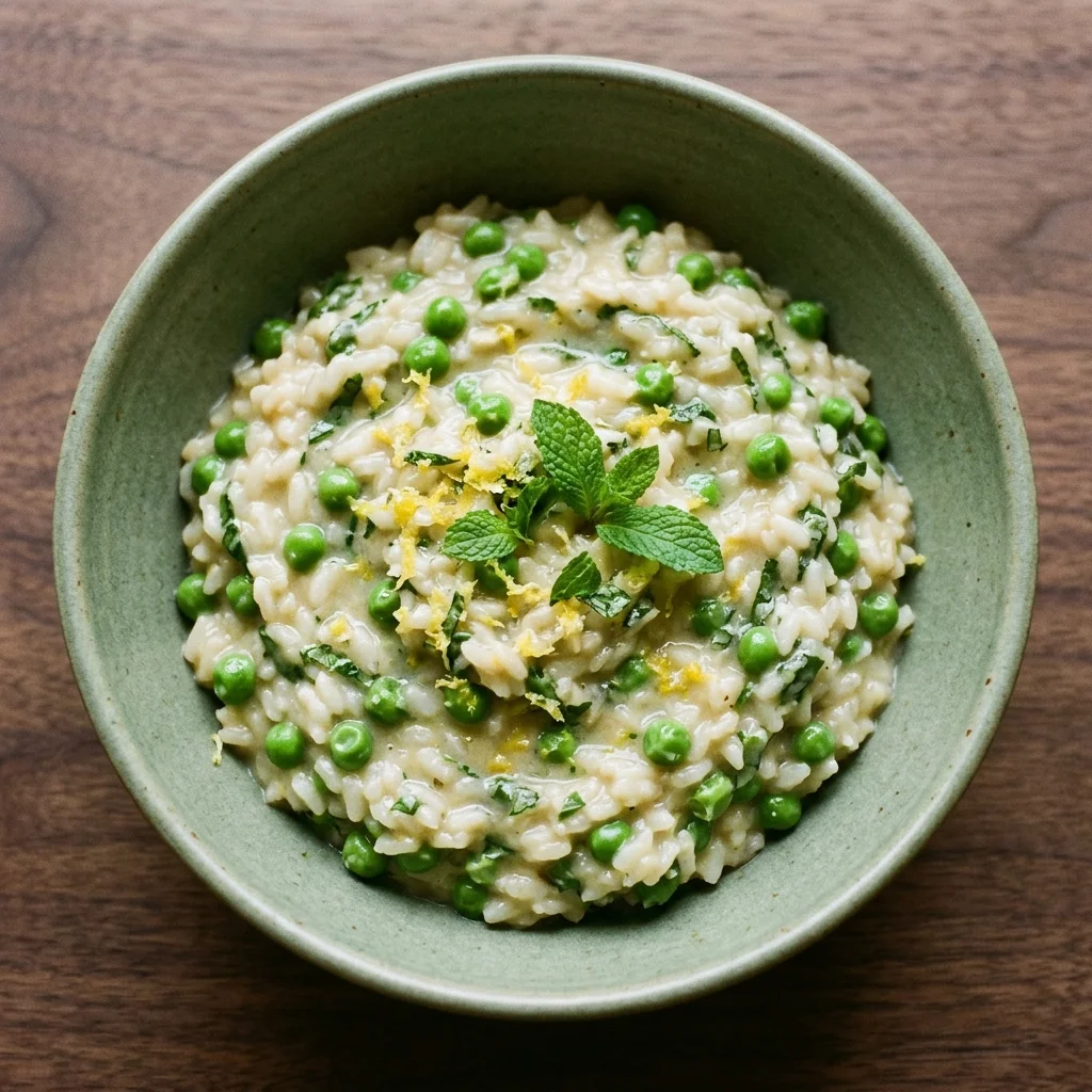 Vegan Pea and Mint Risotto