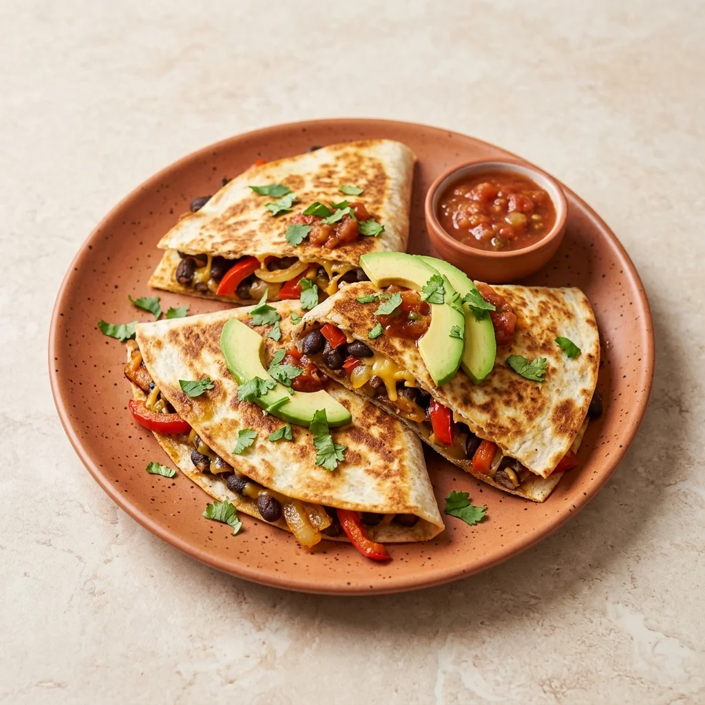 Vegan Black Bean Quesadillas