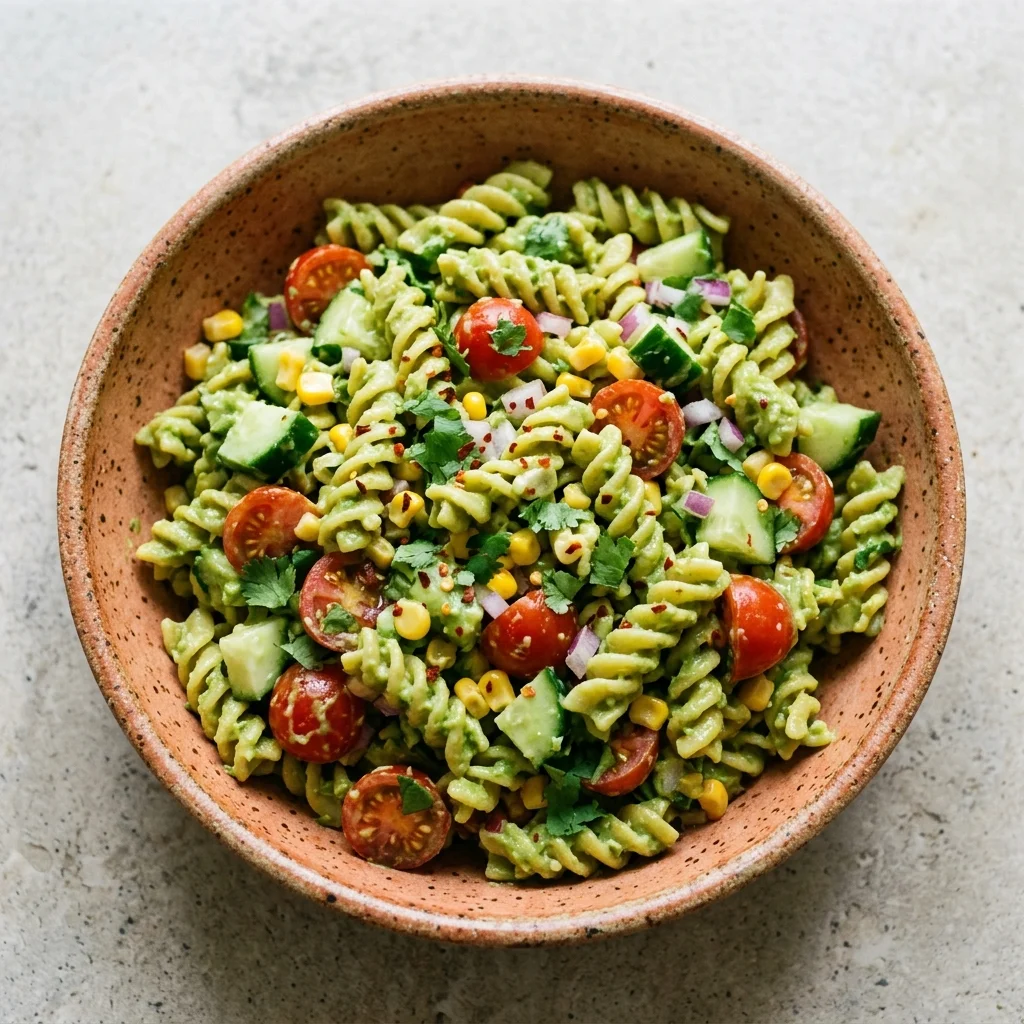 Vegan Fresh Avocado Pasta Salad