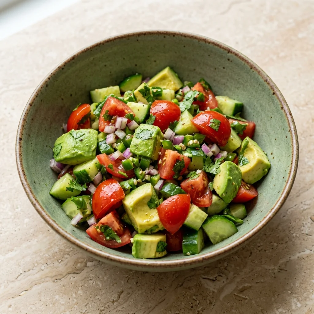 Vegan Fresh Avocado Tomato Salad