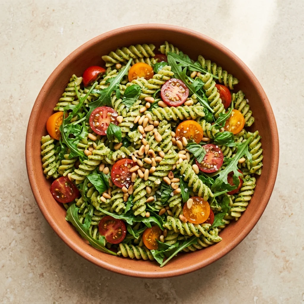 Vegan Fresh Pesto Pasta Salad