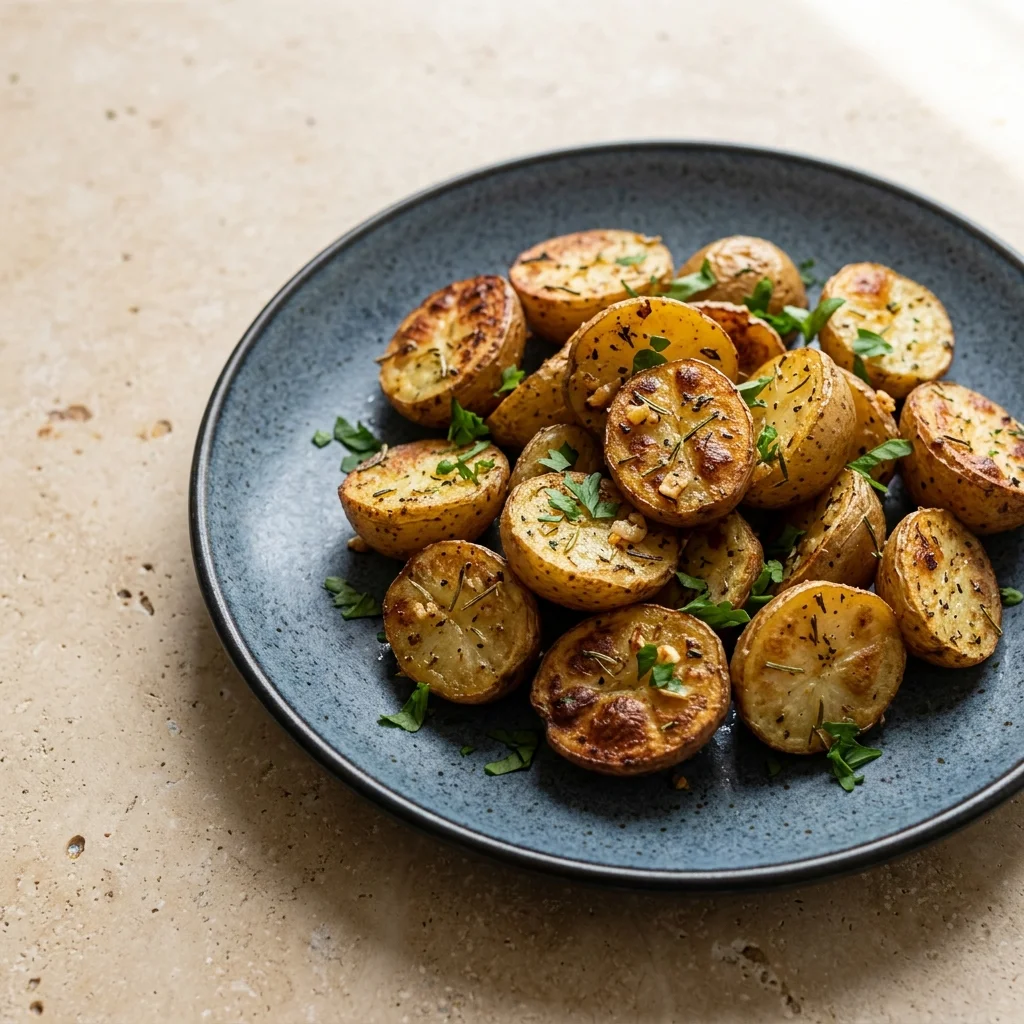 Vegan Simple Roasted Garlic Potatoes