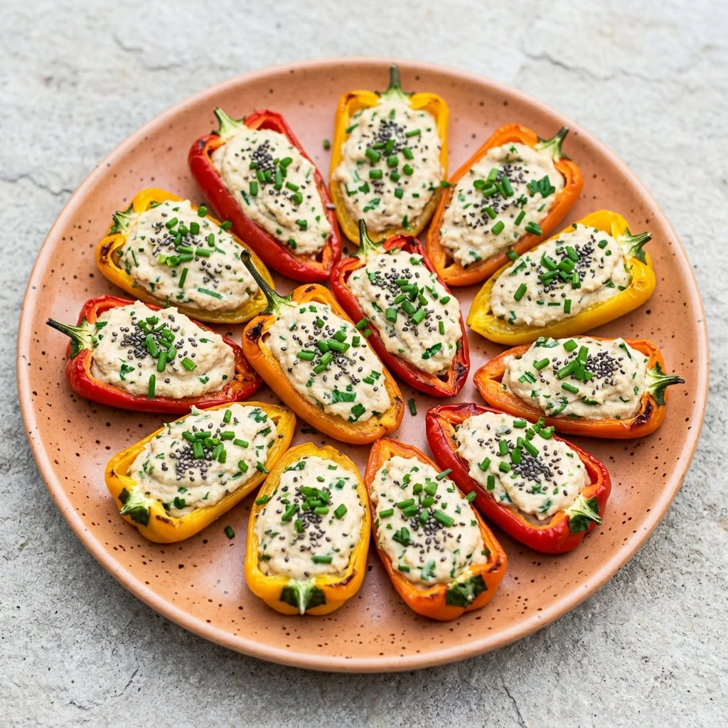 Vegan Stuffed Mini Peppers with Chia Seeds