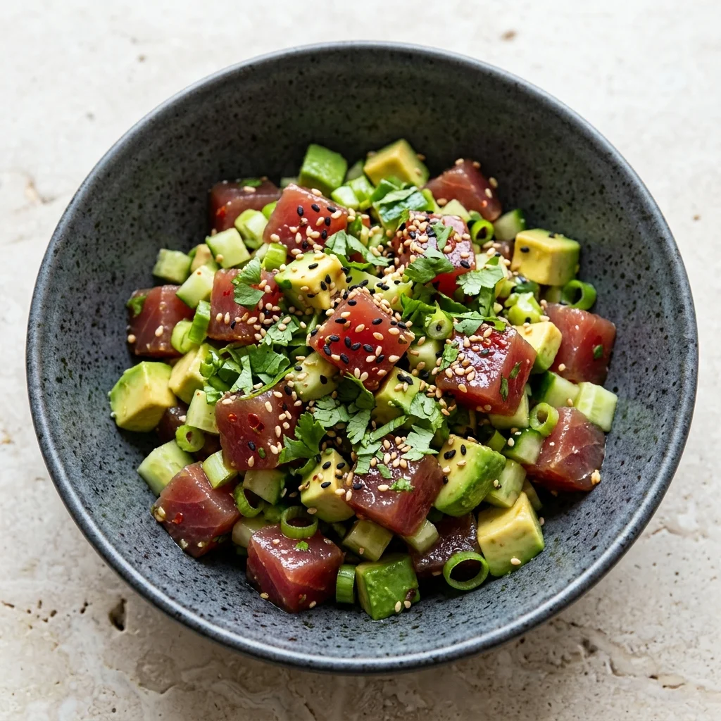 Ahi Tuna Tartare with Sesame & Avocado