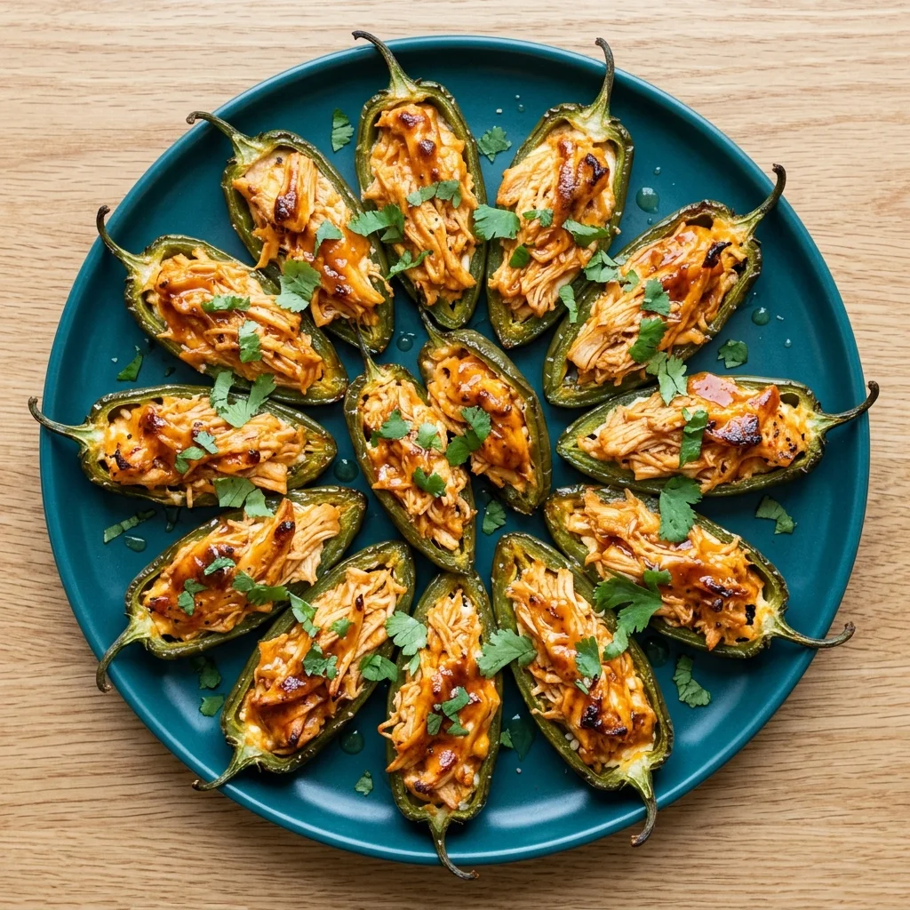 Baked Buffalo Chicken Jalapeño Poppers