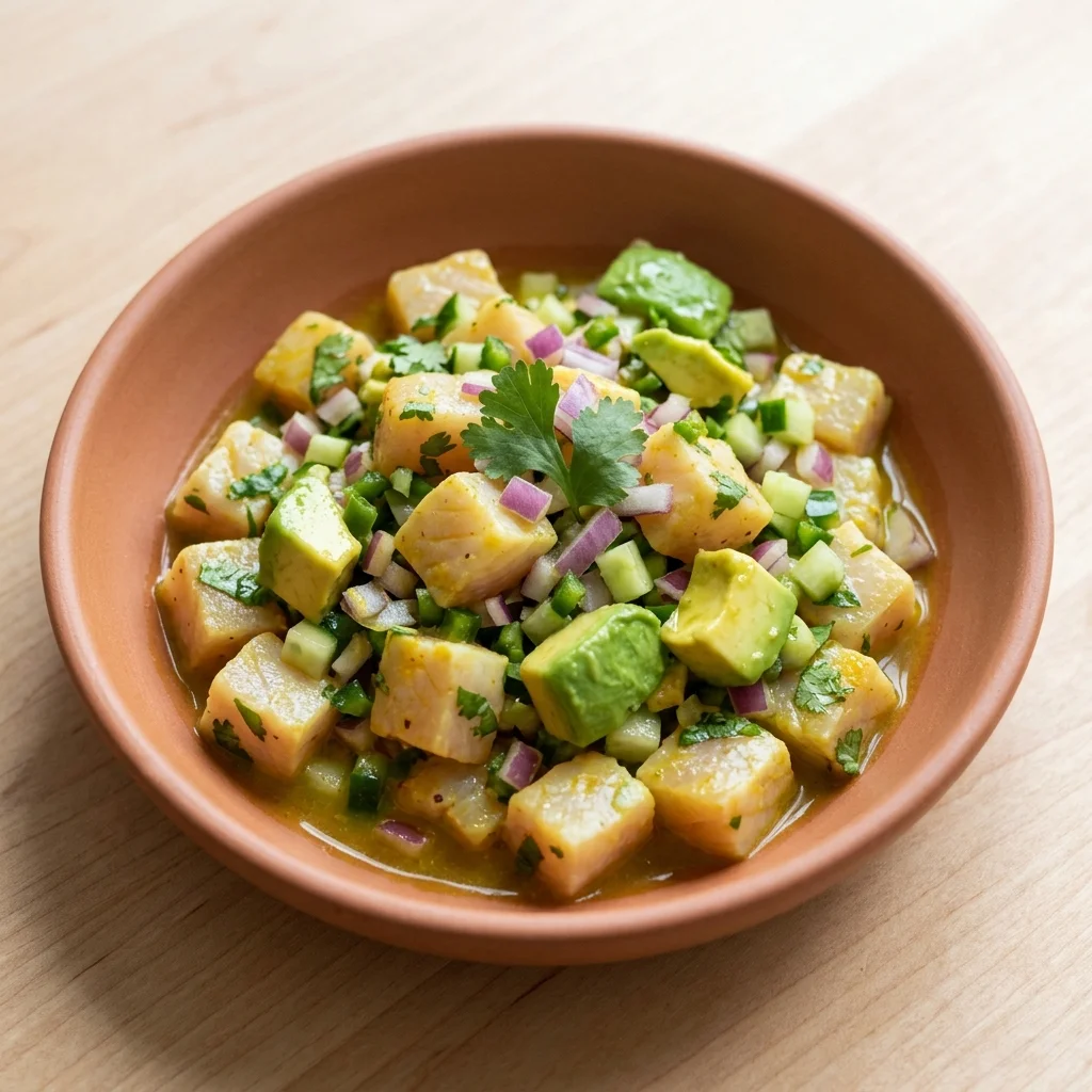 White Fish Ceviche with Turmeric & Ginger