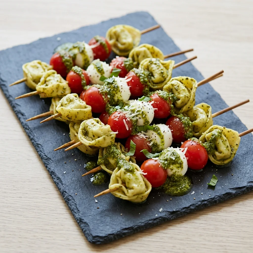 Pesto Tortellini Skewers