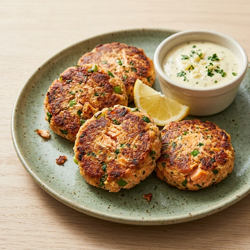 Salmon Croquettes with Lemon-Herb Aioli