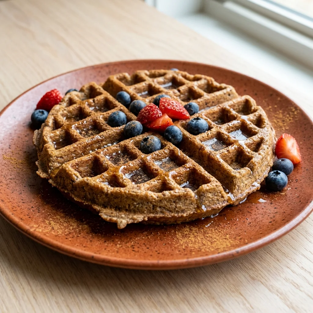 Buckwheat Waffles with Honey & Cinnamon