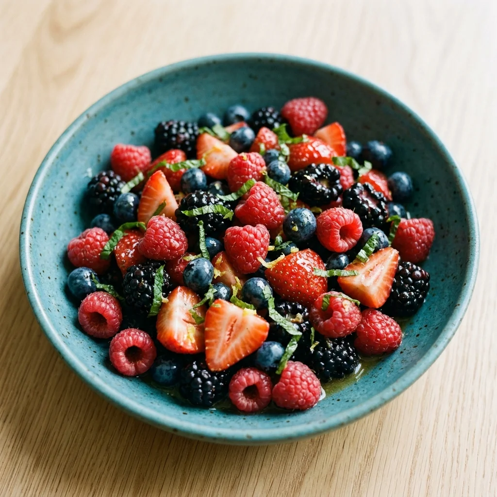 Berry Fruit Salad with Lemon and Mint