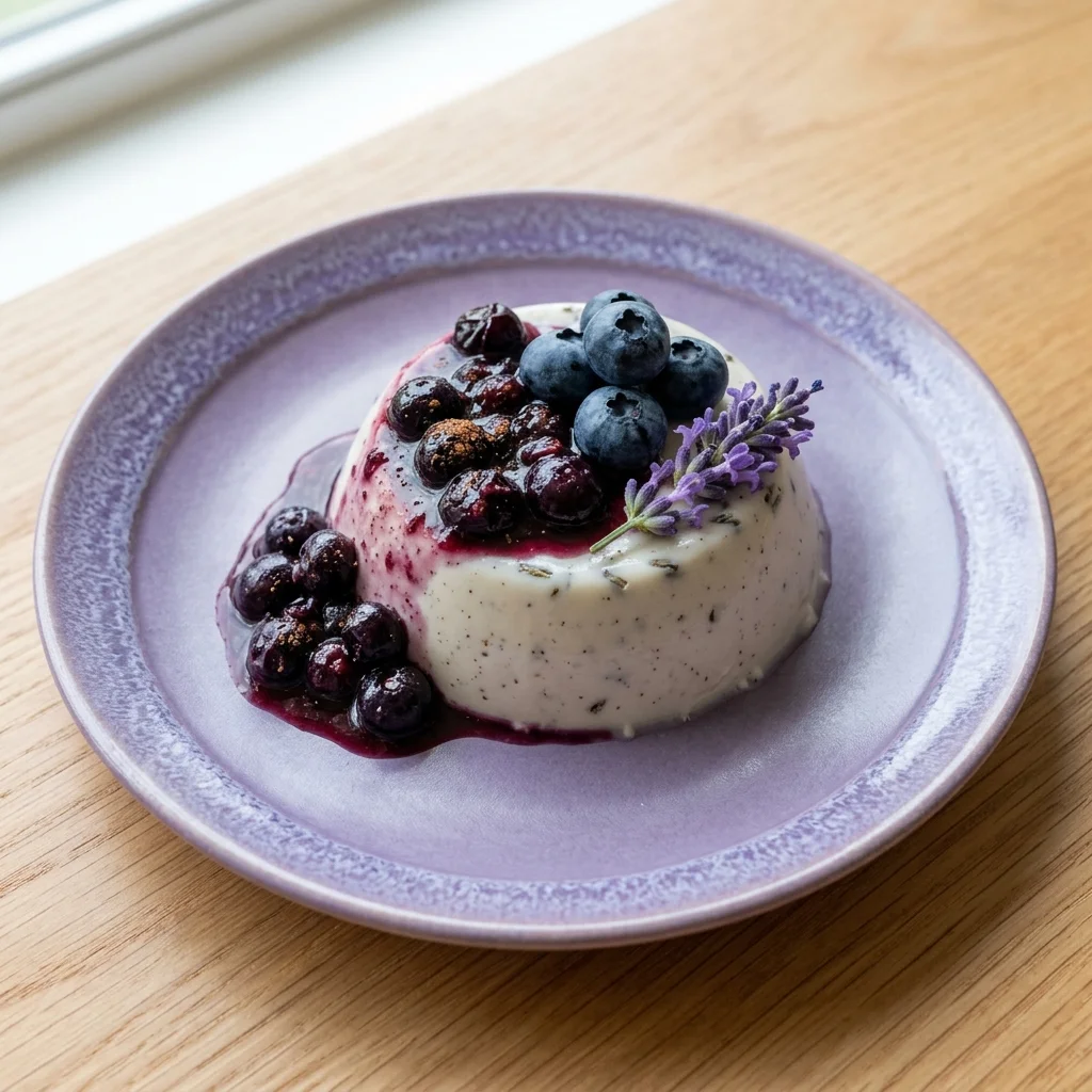 Blueberry Lavender Panna Cotta