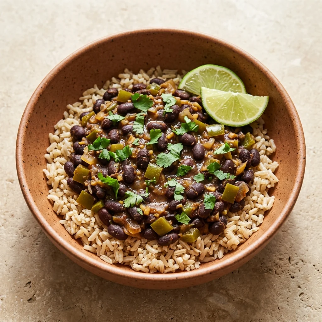 Cuban Black Beans and Brown Rice